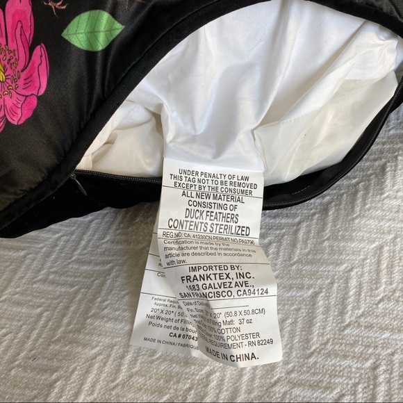 Karen Mabon “Flora and Fawns” cushion pillow (20" x 20") - Picture 9 of 9